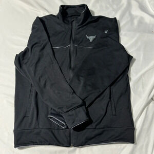 Under Armour Project Rock Full Zip Track Jacket  Pockets Black Medium
